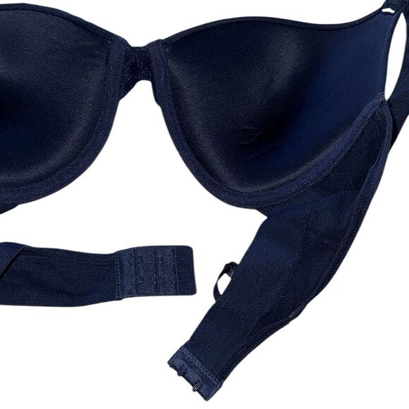Nautica Underwire Padded Bra 36C Navy Blue NWT‎ Adjustable Straps - Picture 6 of 7